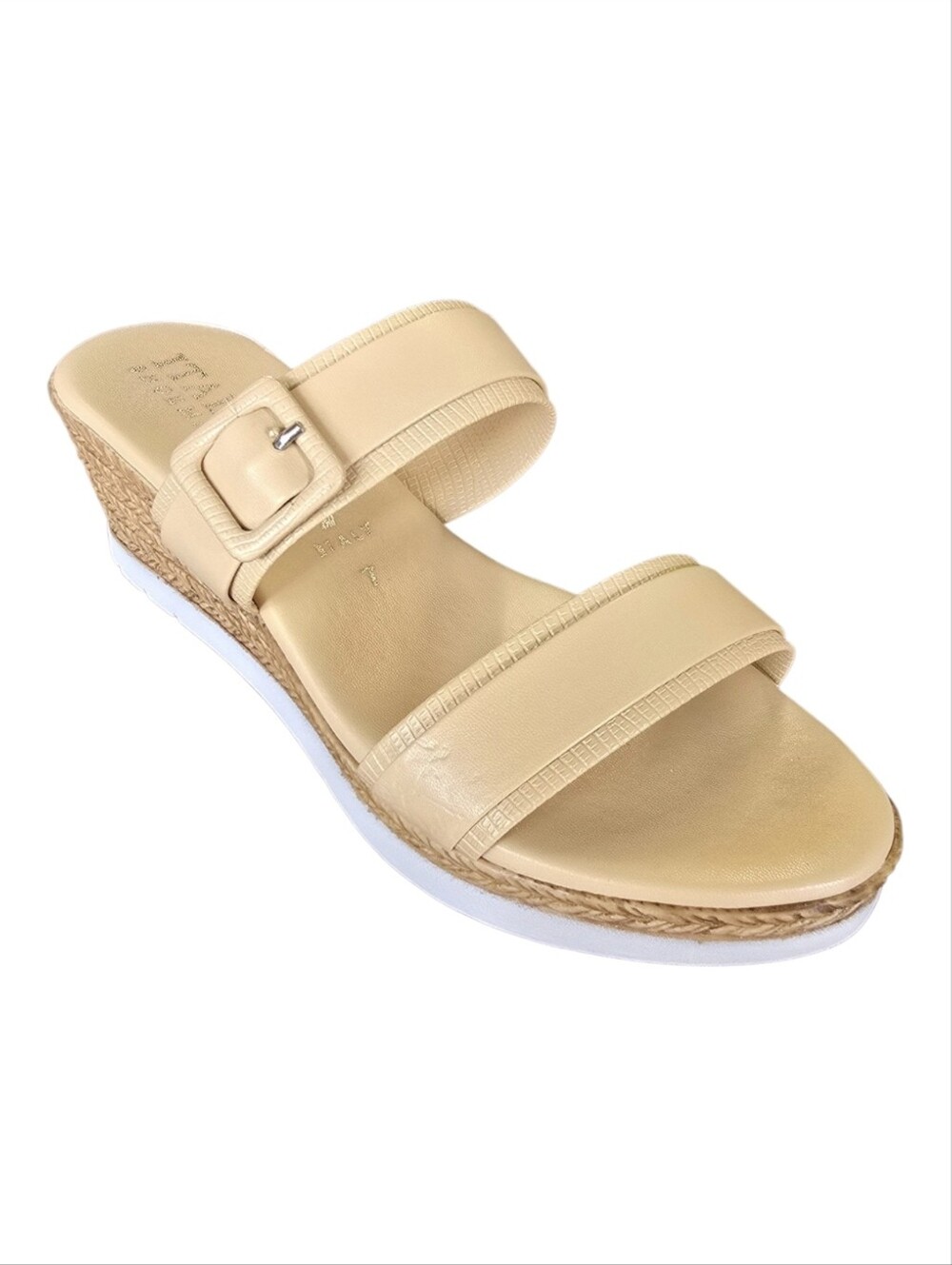 Italian Shoemakers Luri Wedge Sandals - Nude